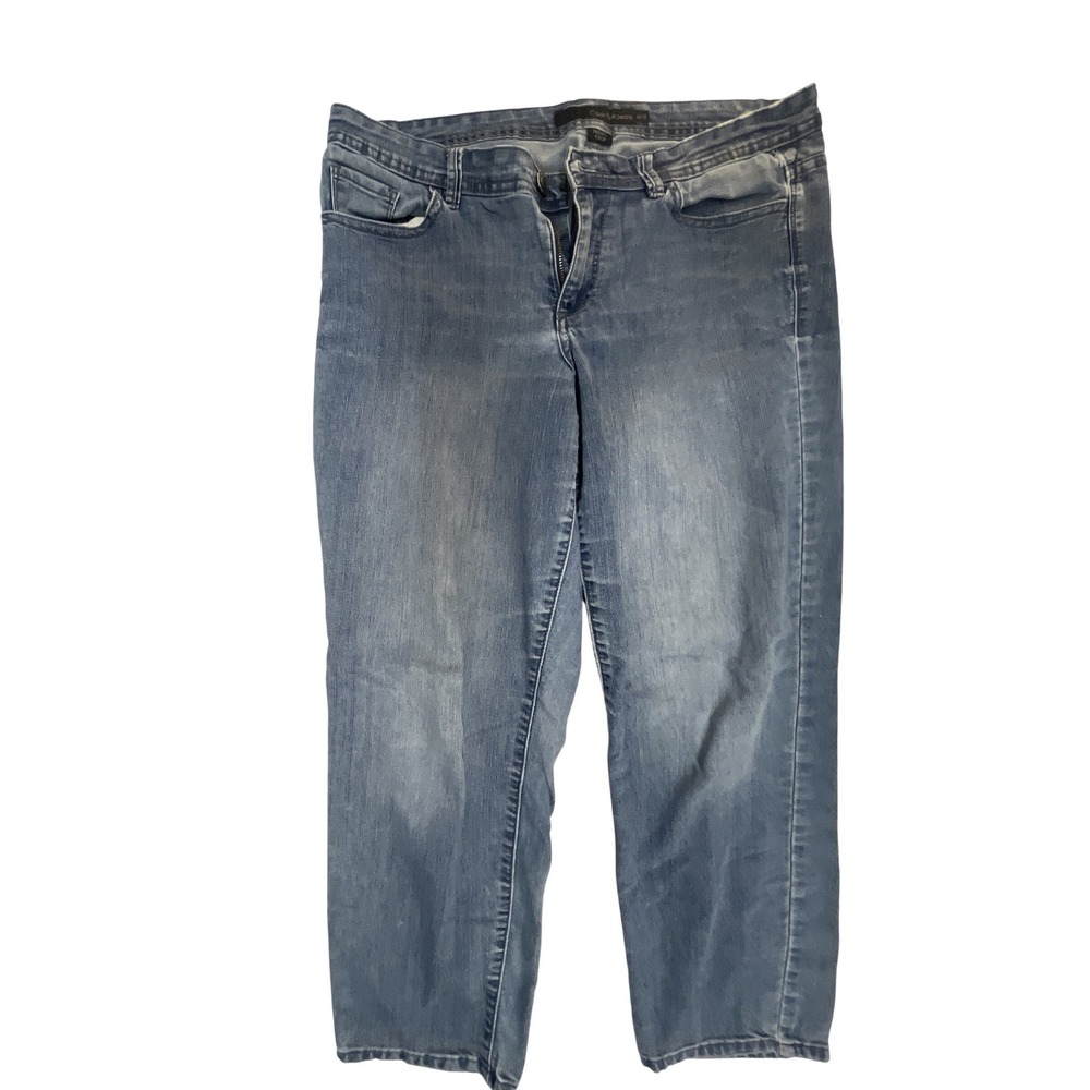 Calvin Klein Jeans Skinny Crop Medium Wash Womens Blue Denim Pants Size 30/10